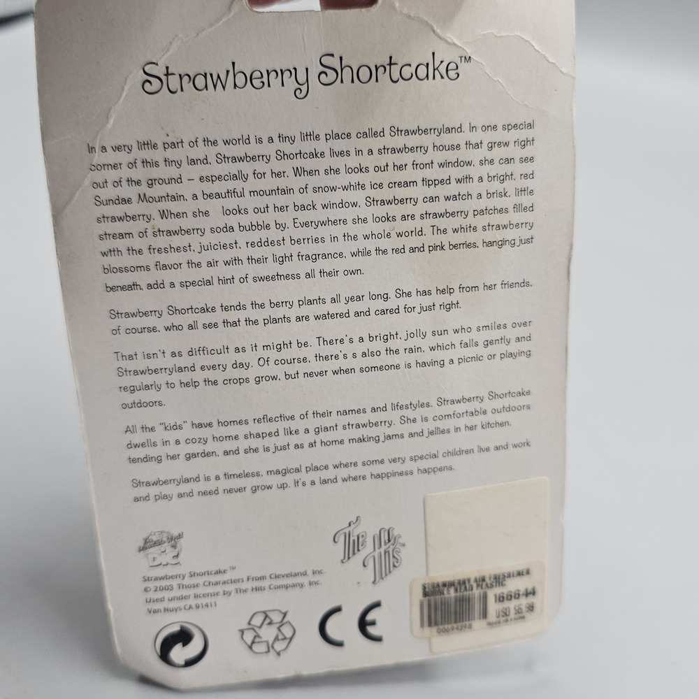 Vtg RARE NIB Strawberry Shortcake Jiggle Head Air Freshener World Of Dic 2003 - Picture 11 of 12